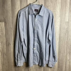 UNTUCKit Shirt Mens 2XL‎ Blue Button Up Flannel Long Sleeve Cotton Casual